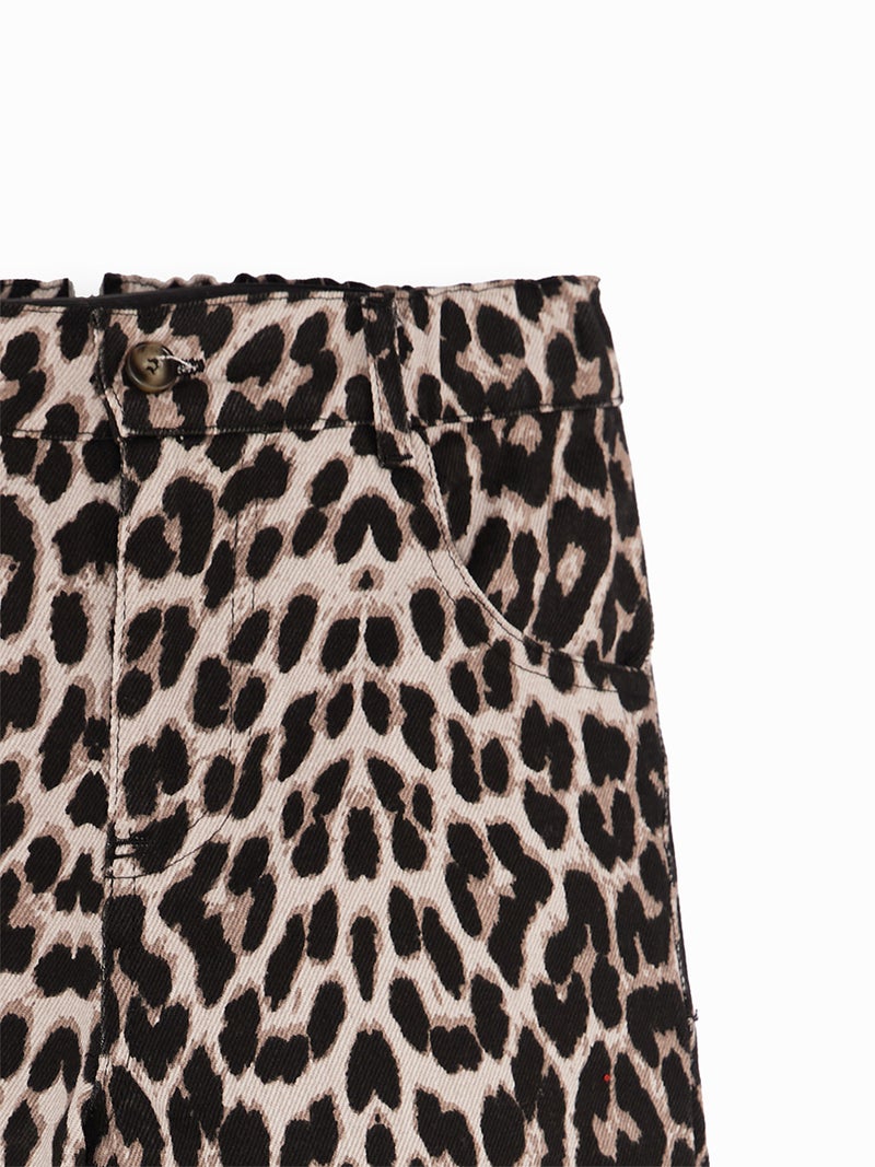 Denokids Leopard Girl Twill Cotton Pants - Image 5